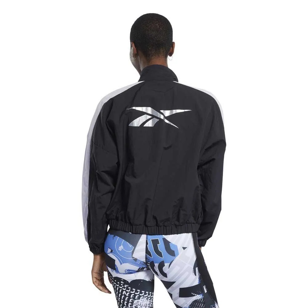 Reebok Meet You There Woven Zip Front Athletic Jacket, size XS, fits oversized!